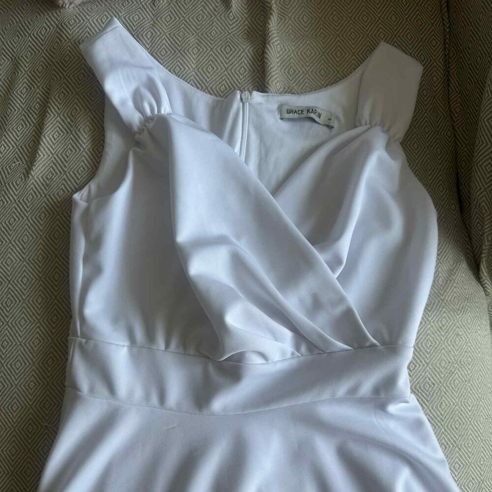 Grace Karin White Cocktail Dress – Size S